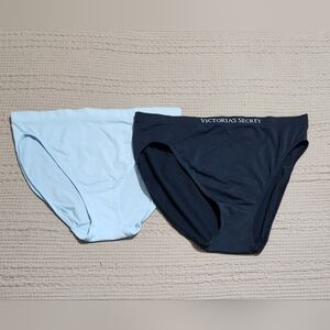 Victoria's Secret Blue and Black Panties. Blue Size M, Black Size L